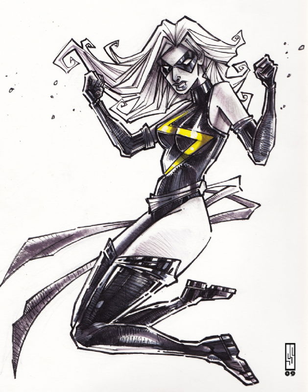 Ms Marvel Prelim In Scotty Shoemaker S Marvel Characters Comic Art